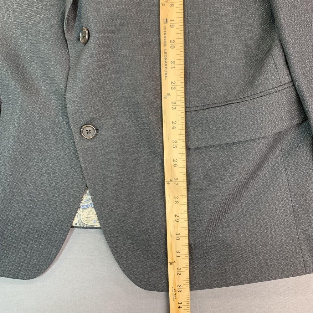 Lauren Ralph Lauren Blazer Mens 46R Gray Polyester Paisley Lined Sport Coat - Picture 11 of 16